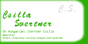 csilla svertner business card